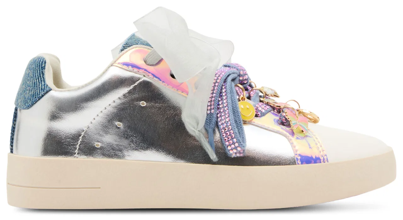 Детские кроссовки для девочек с блестками Steve Madden JRUSH, Silver Multi