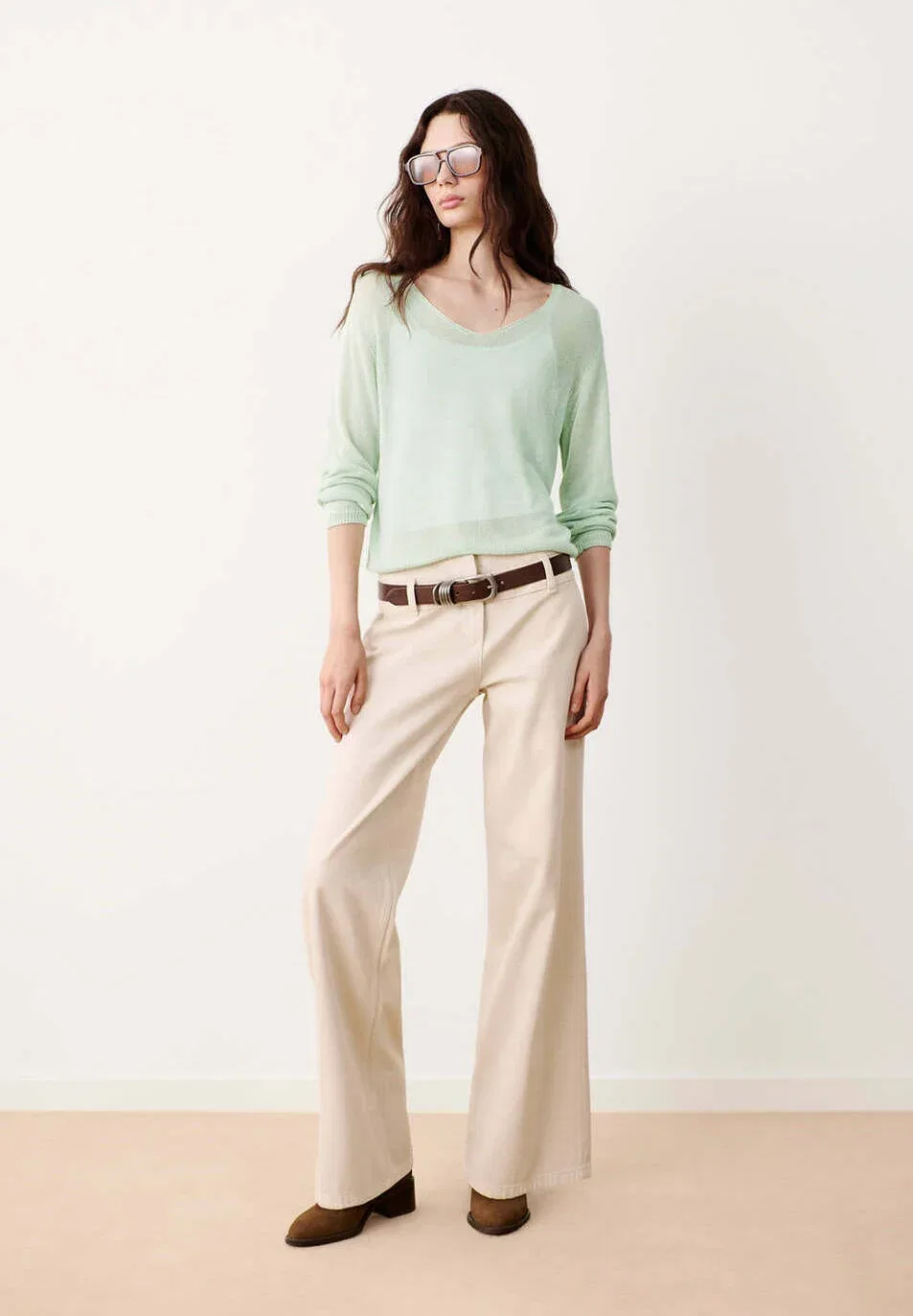 Подростковый - джемпер Mango Kids, Mint