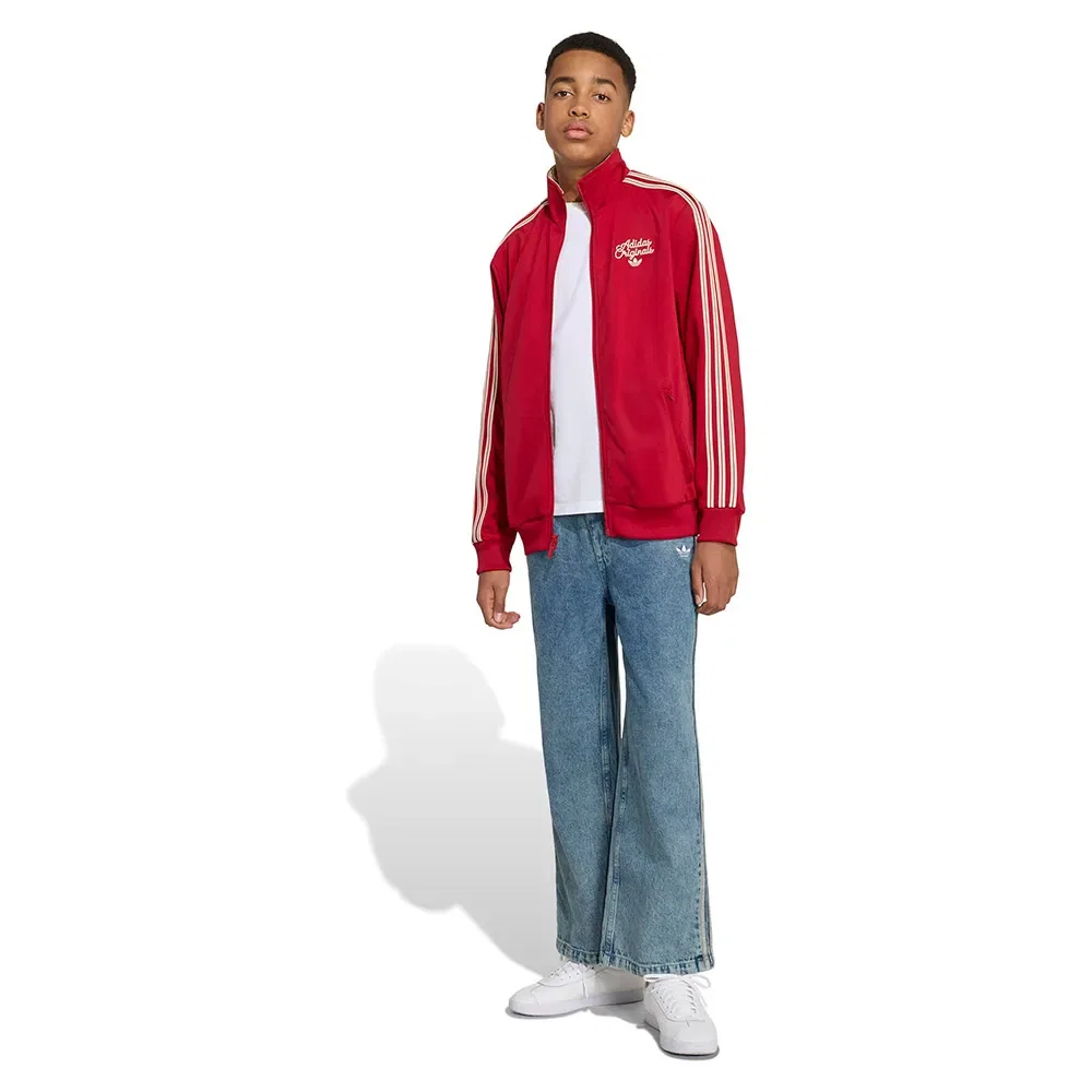 Детский свитшот с молнией Firebird Loose Reversible Track Adidas Originals, Red — фото 4