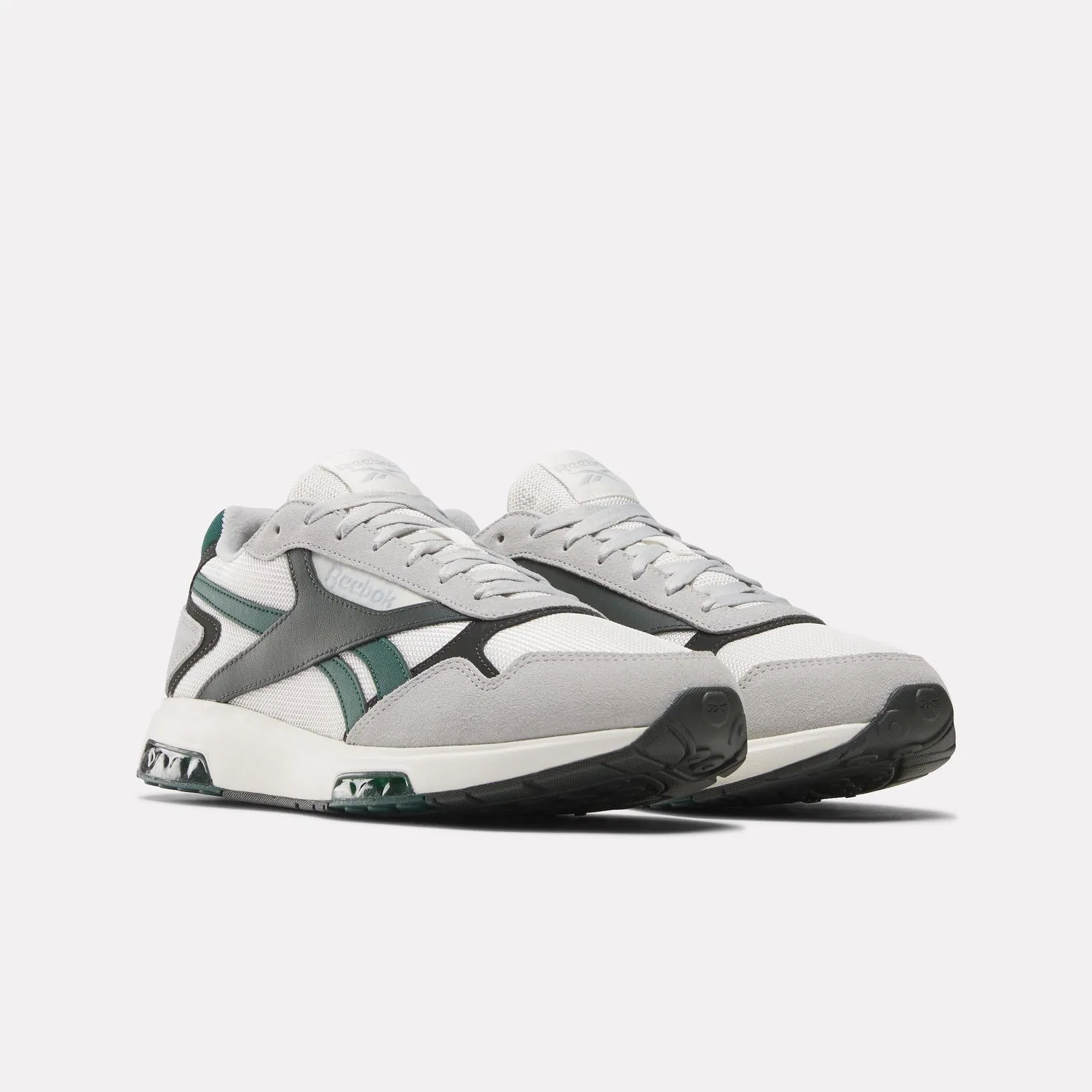 Детские кроссовки для мальчиков с шнуровкой Reebok, Grey 6 / Alabaster / Washed Clay — фото 2