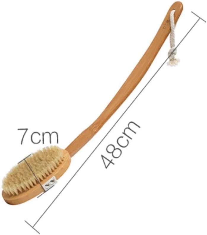 Щетка для тела Bath Brush, дерево + люфа + щетина, 48 см, C Wyrkyp — фото 2