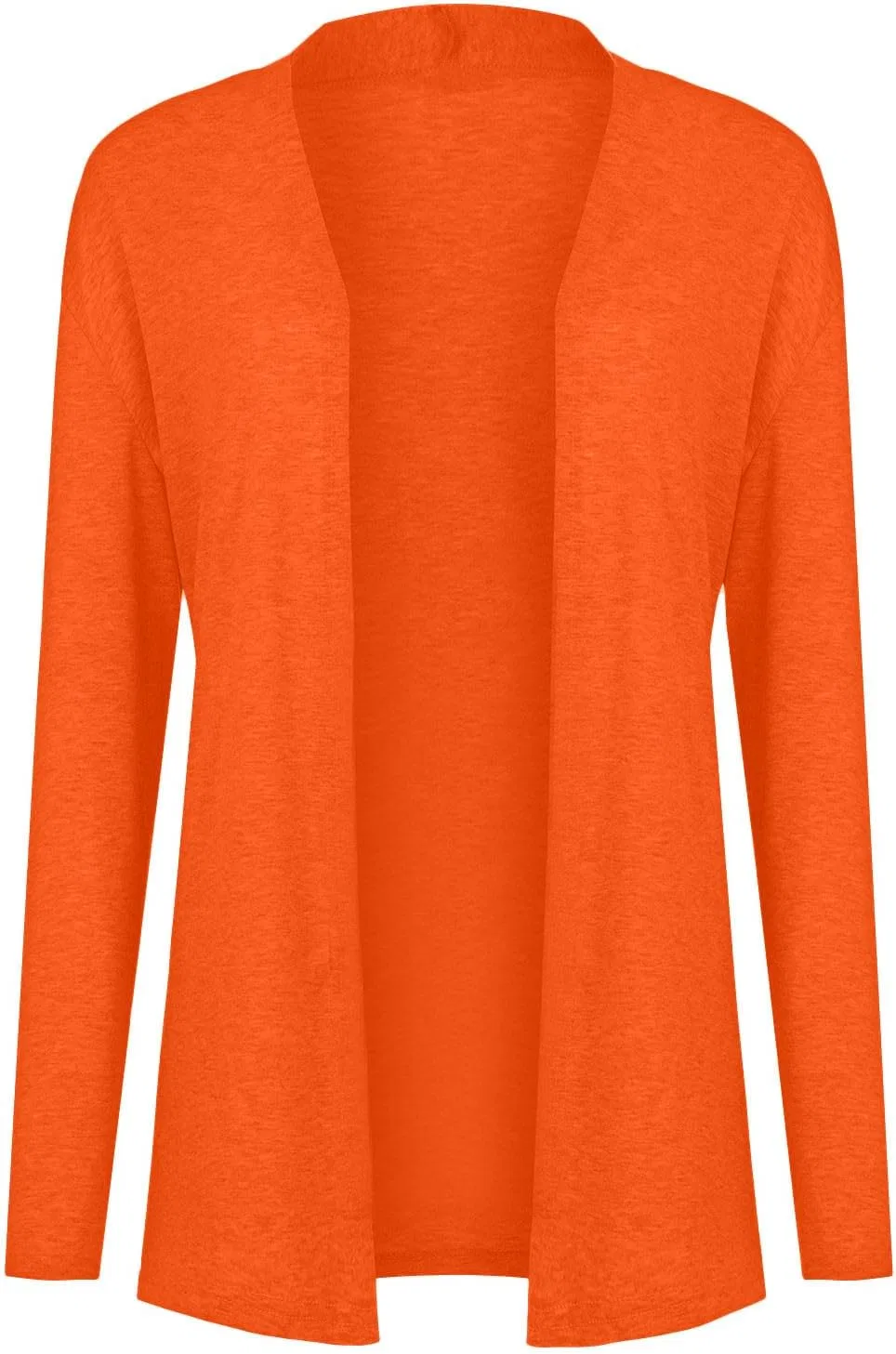 Женский длинный кардиган двойной спереди Casual Loose Duster, Orange — фото 4