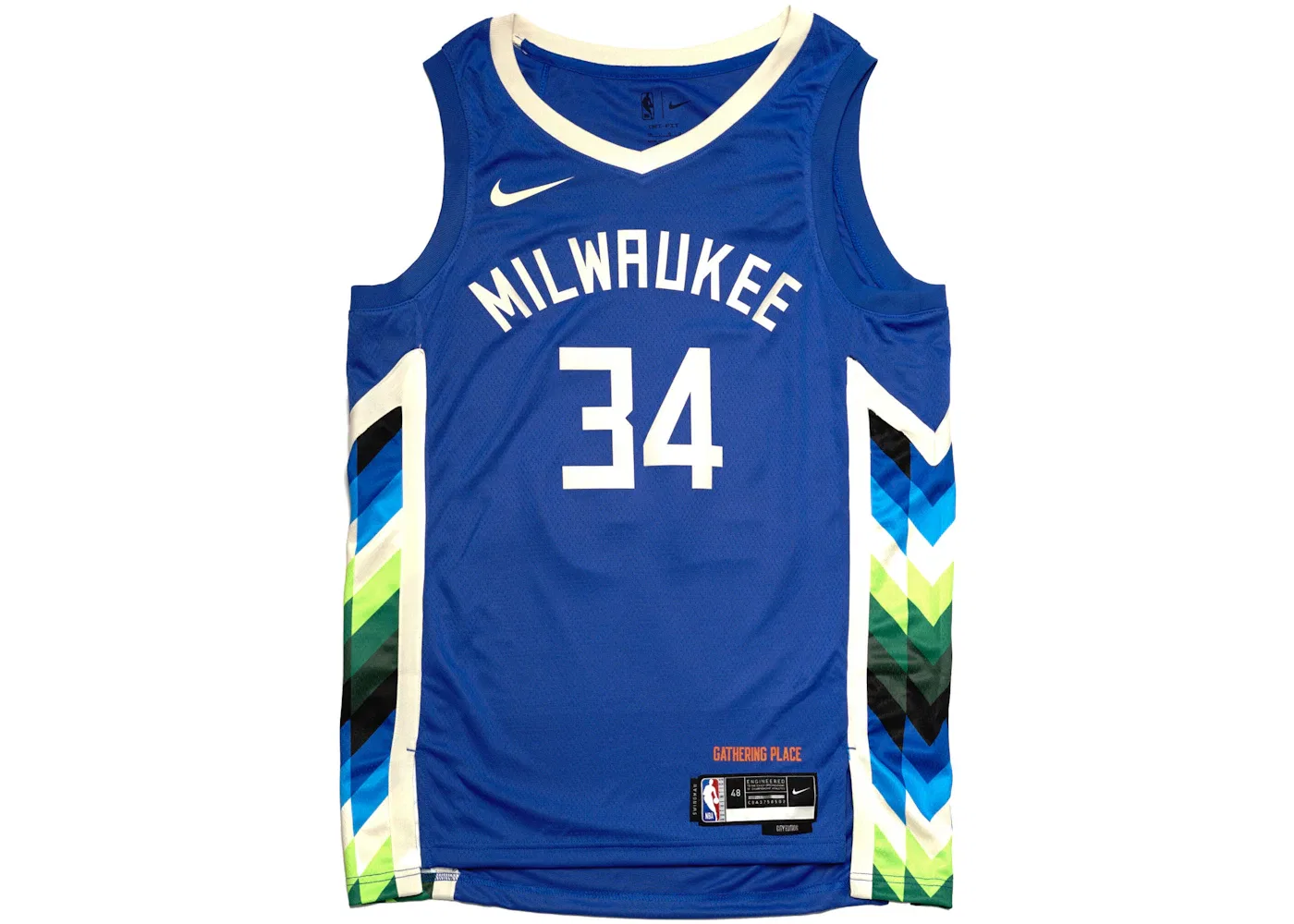 Мужская джерси с принтом Nike NBA Antetokounmpo Milwaukee Bucks 2022 Jersey, Blue