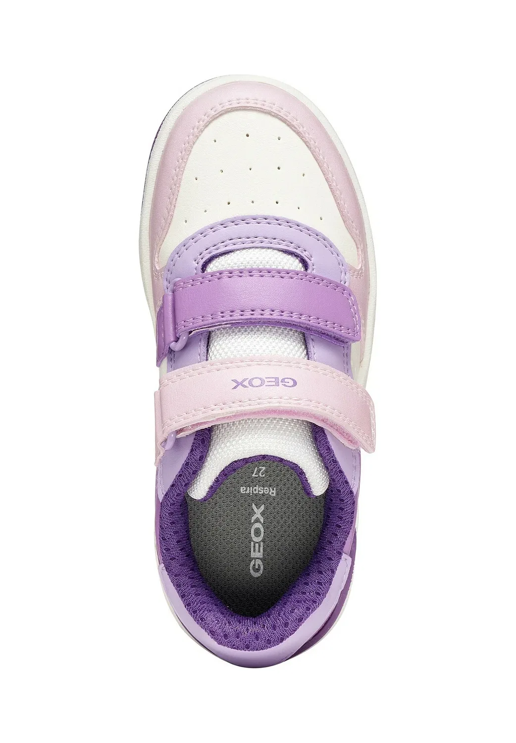 J washiba girl - детские туфельки Geox, White Dark Lilac — фото 3