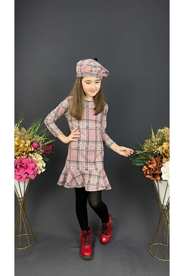 Детское платье для девочек с длинным рукавом Mnk Baby&Kids, Pink — фото 3