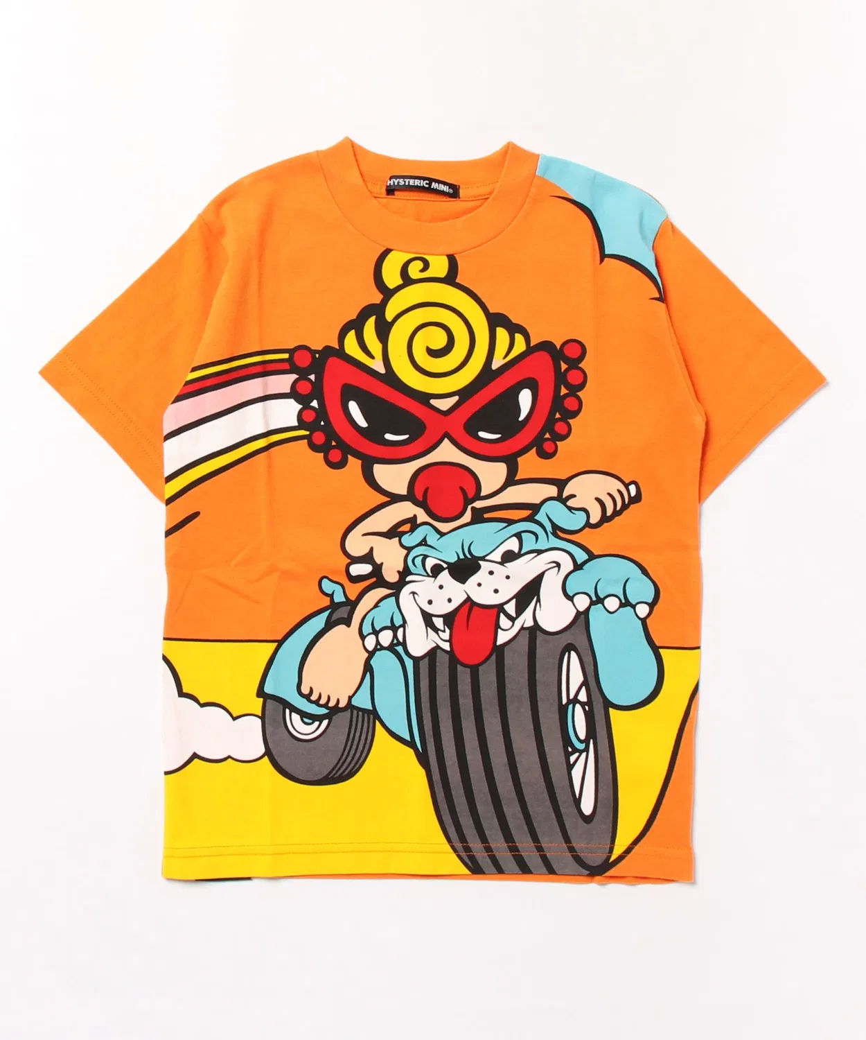 Детская футболка с принтом RIDE WITH BB HYSTERIC MINI, Orange