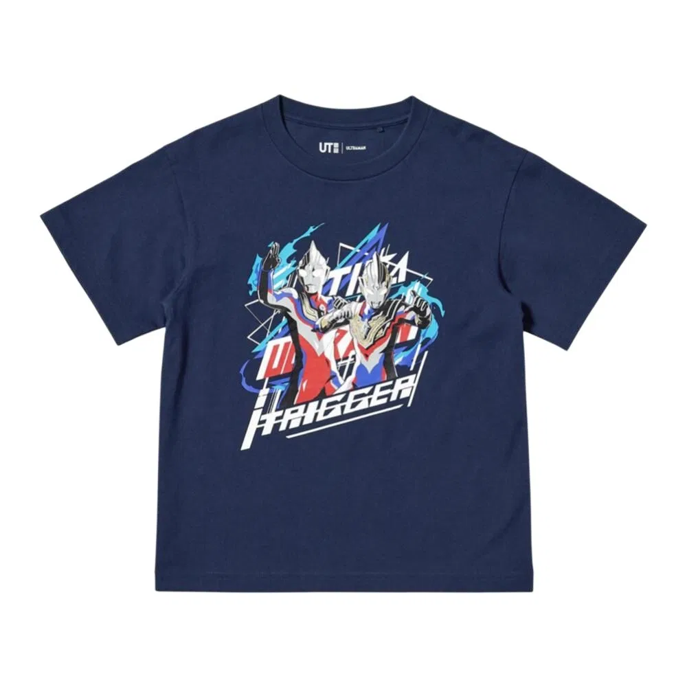 Футболка с круглым вырезом UNIQLO, Navy Blue