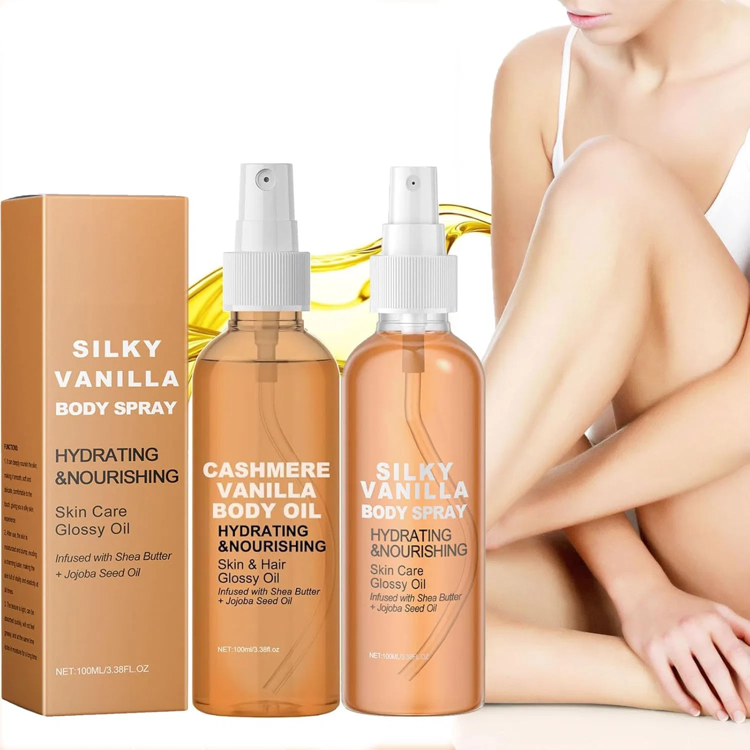 Увлажняющий спрей для тела Cashmere Vanilla, Generisch, 100 мл