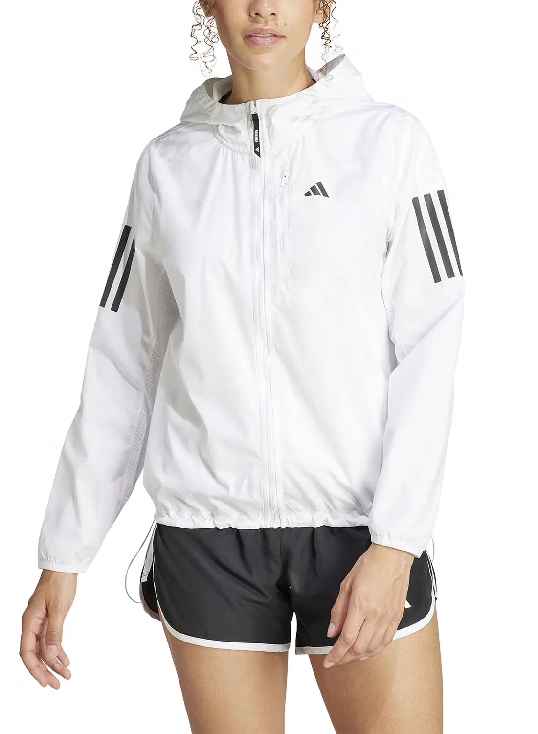 Куртка ветрозащитная с длинным рукавом Own the Run Adidas, белый — фото 3