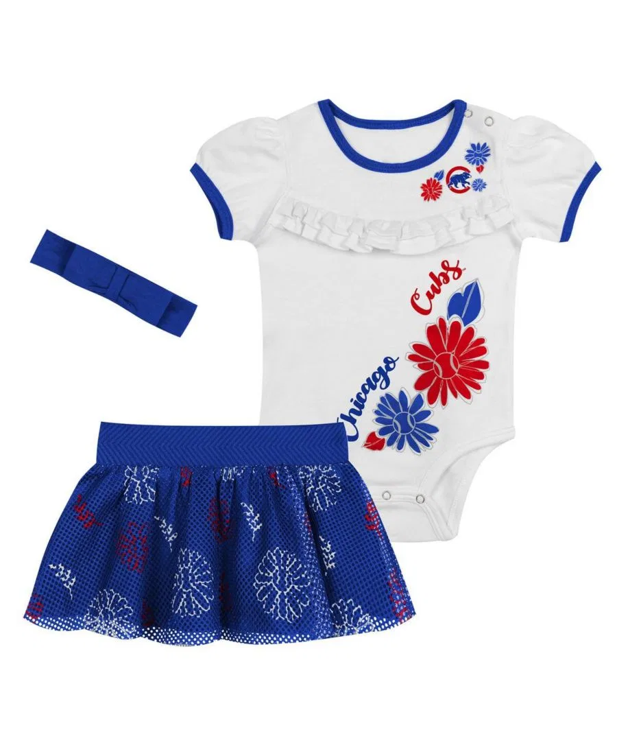 Комплект из боди, юбки и повязки на голову Sweet Catcher Outerstuff, White Royal
