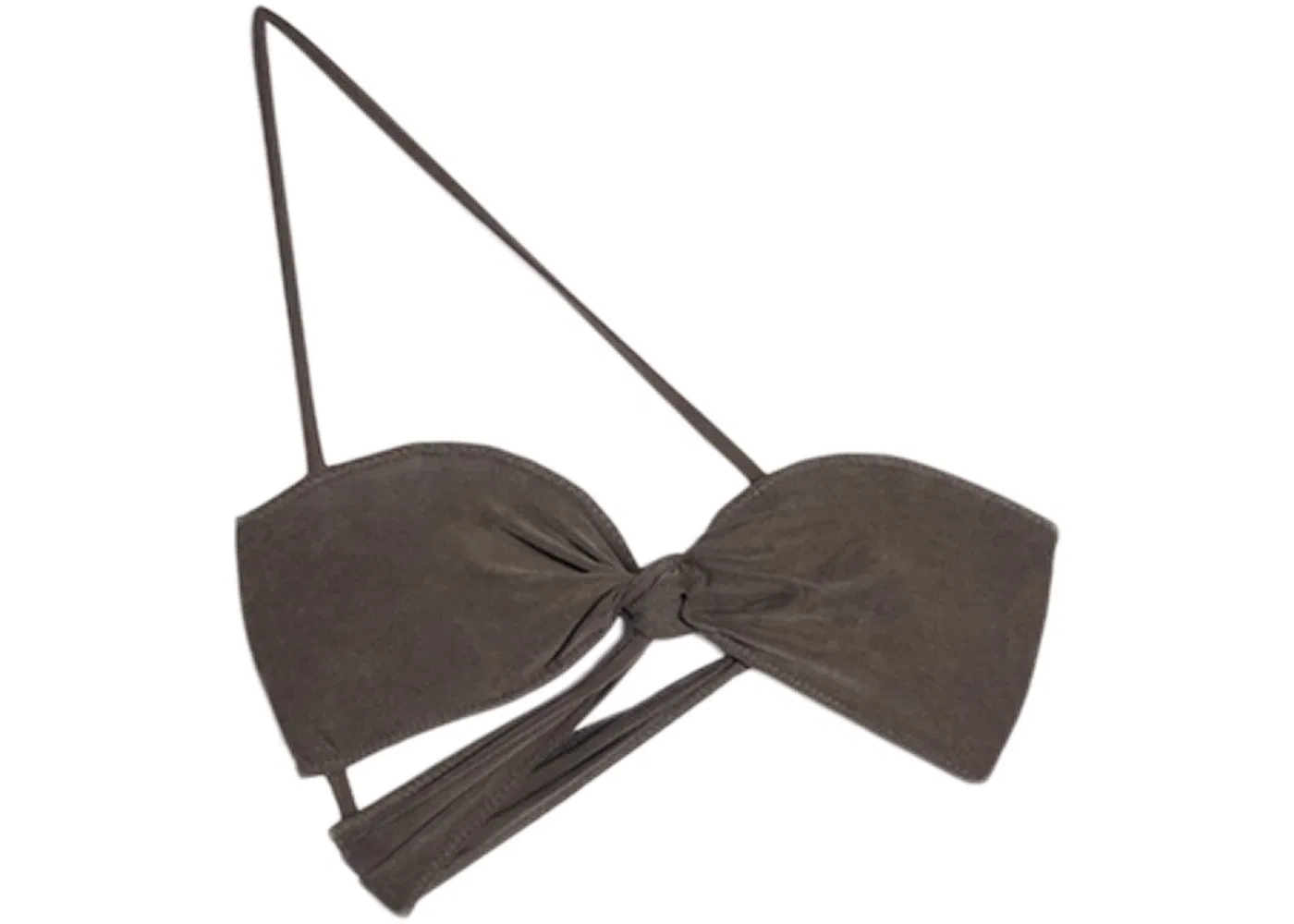 Женский асимметричный топ с закрученным лифом Le Bandeau Espelho Jacquemus, коричневый