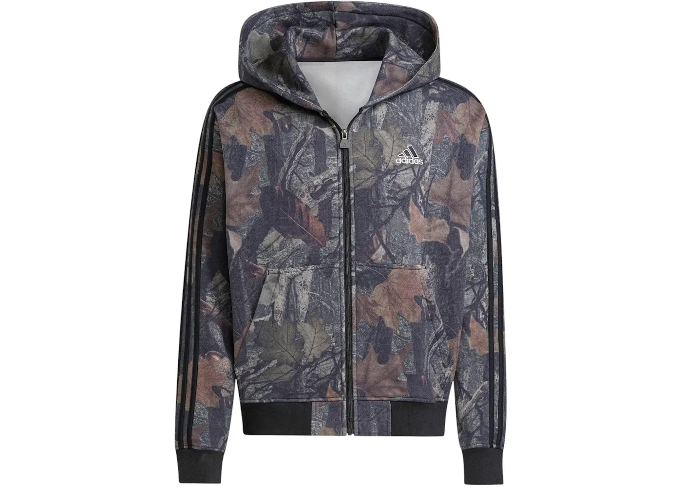 Мужская худи с капюшоном на молнии Camo Full-Zip Adidas, Black