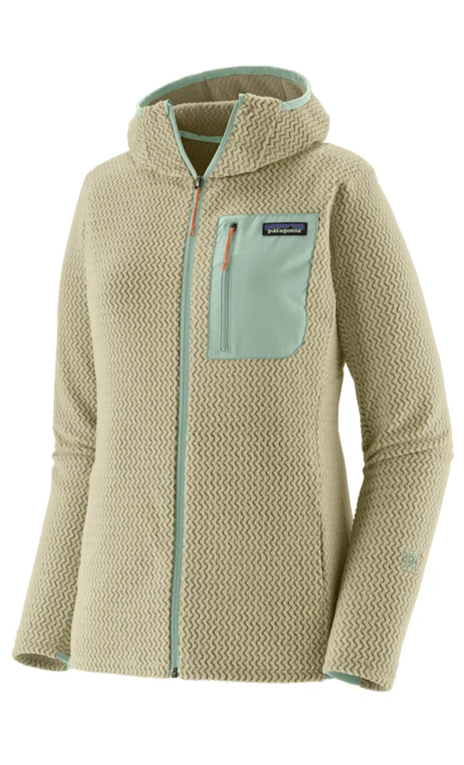 Женское флисовое худи с полной застежкой-молнией R1 Air Patagonia, Beige