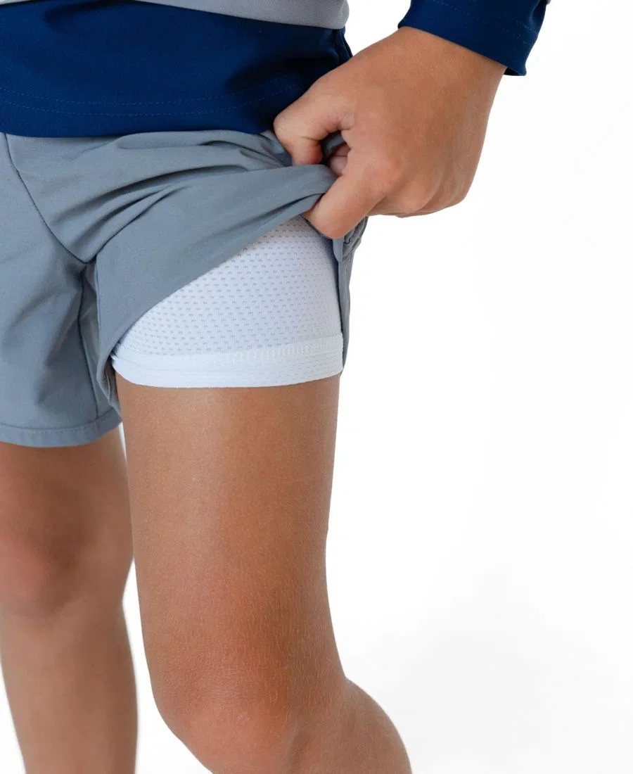 Шорты с защитой от ультрафиолета SPF 50 Courtside Kids, Grey — фото 3