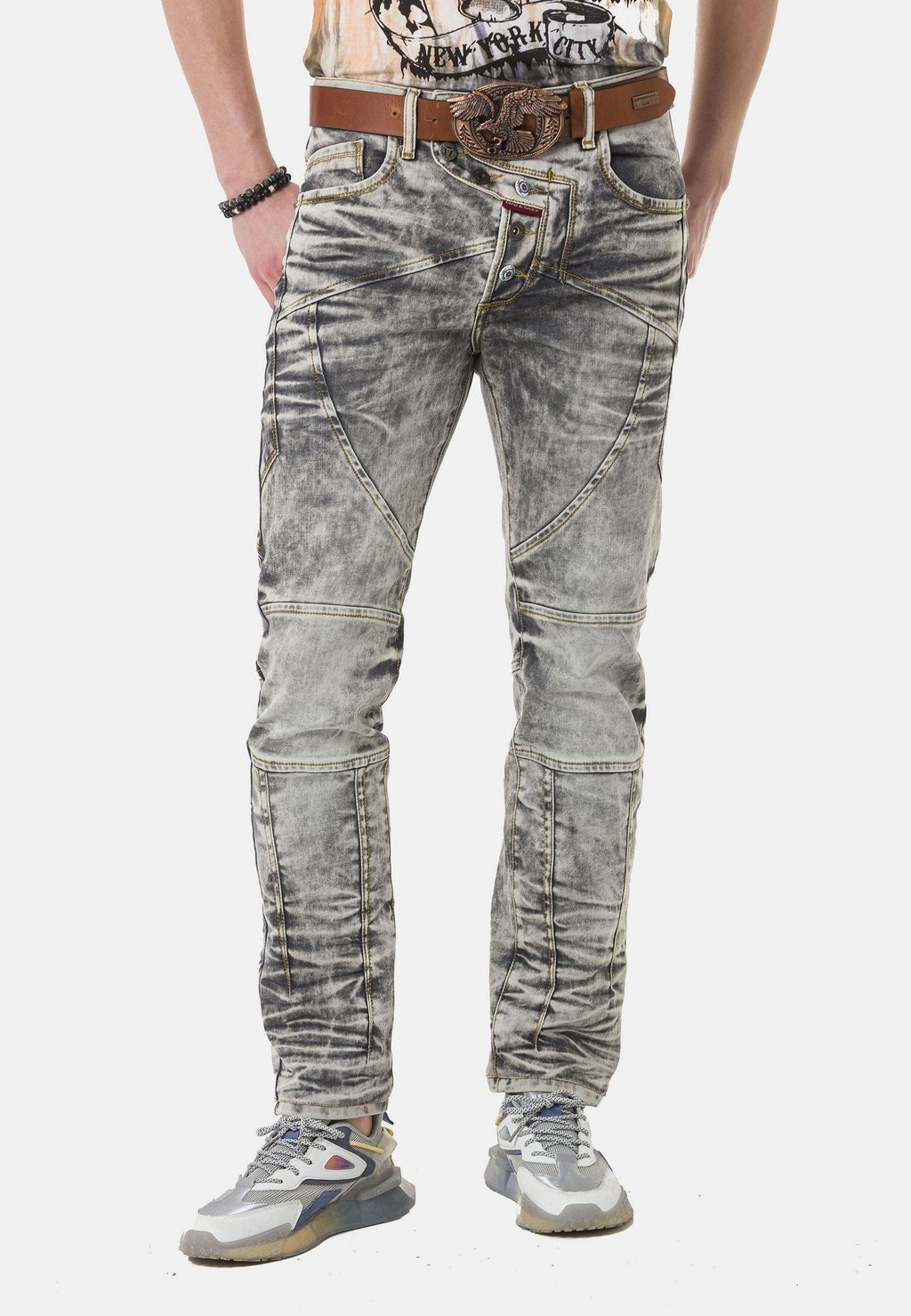 

Джинсы облегающего кроя Cipo & Baxx, серый