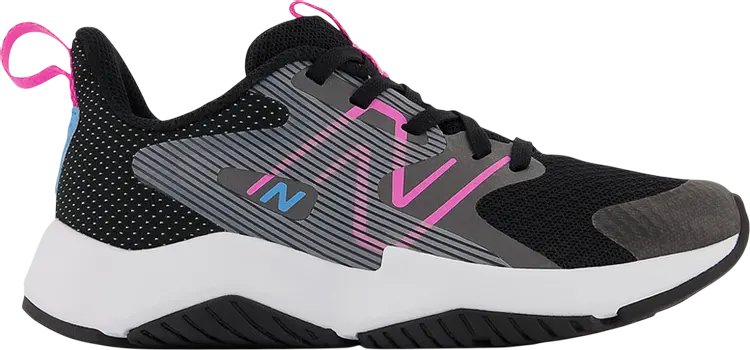 

Кроссовки New Balance Rave Run v2 Little Kid Wide 'Black Vibrant Pink', черный