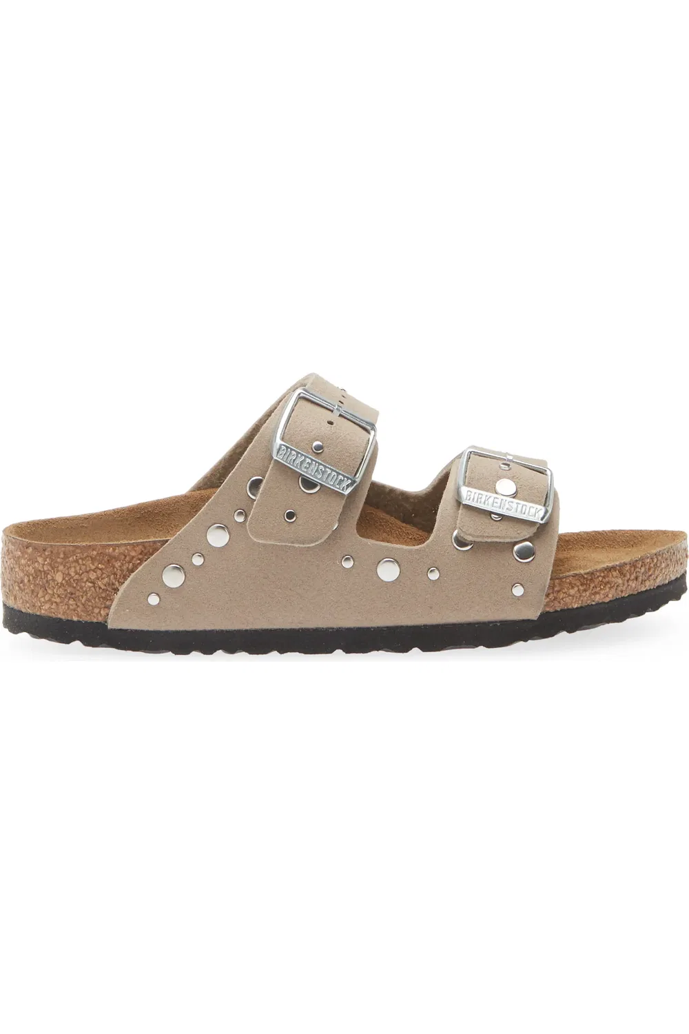 Сандалии детские с шипами Arizona Rivets Birkenstock, серо-коричневый — фото 3