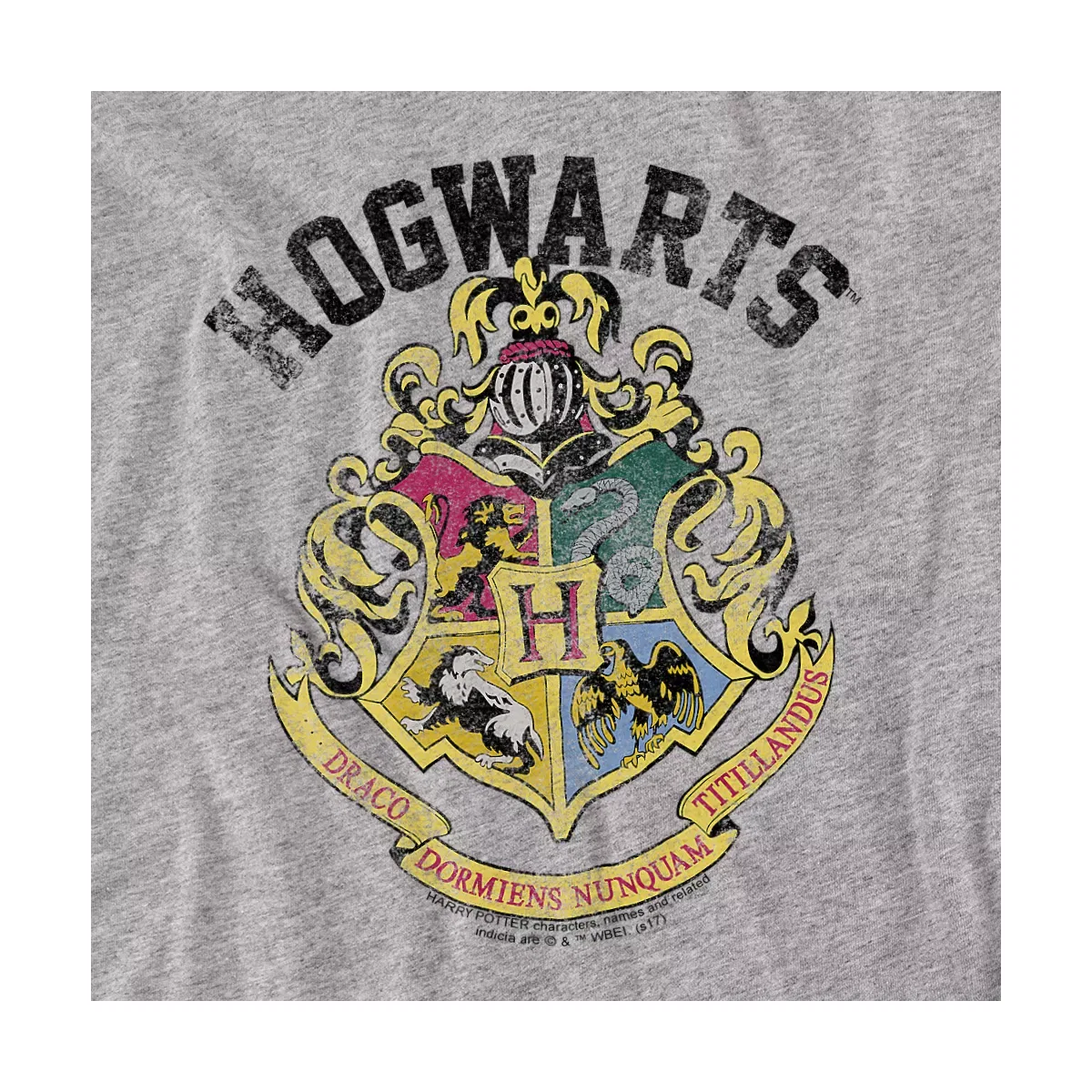 Детское боди с коротким рукавом с принтом Hogwarts Crest Harry Potter, Athletic Heather — фото 2