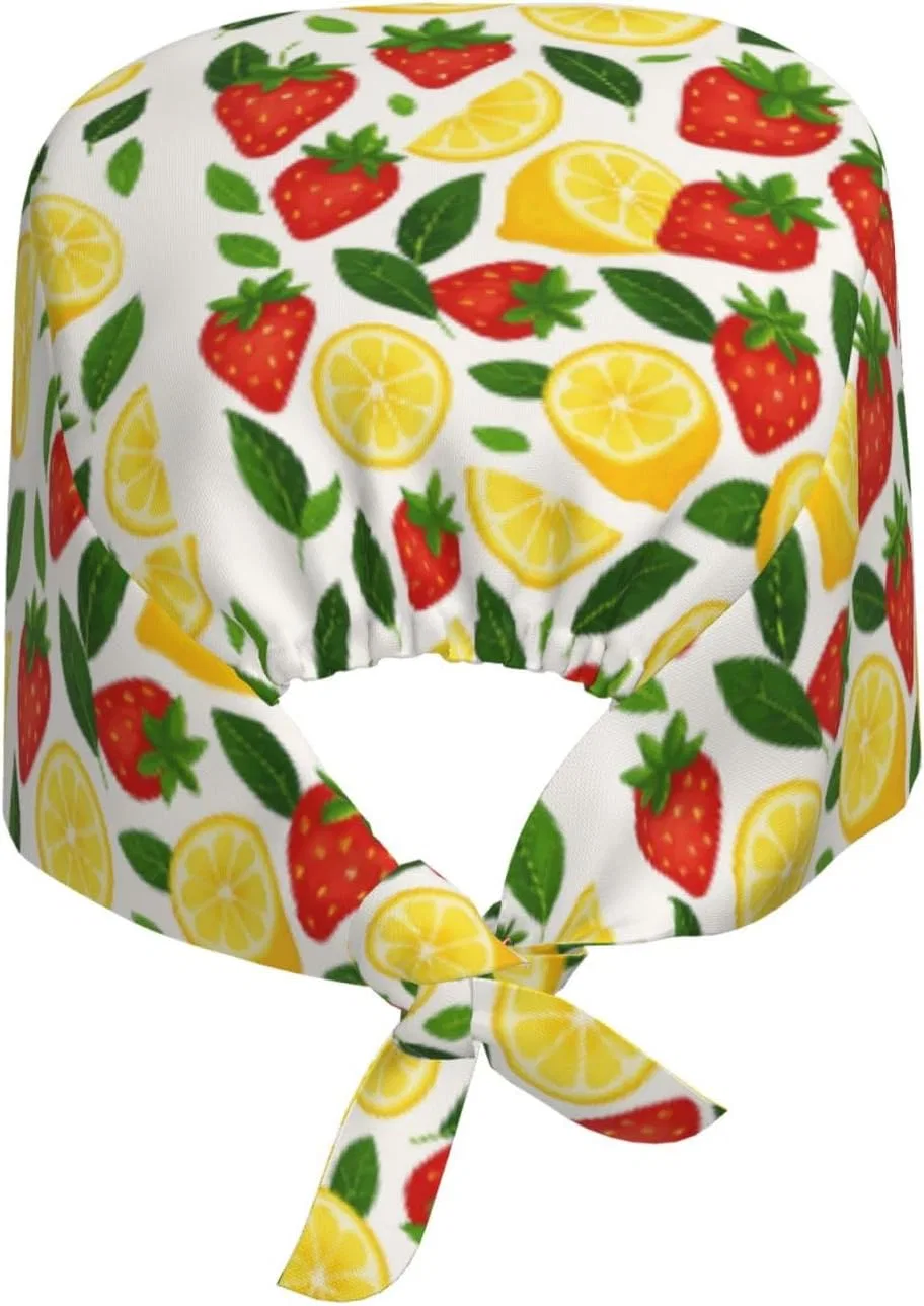 Шапочка для душа, SMAZDFXX, Полиэстер, регулируемая, унисекс, Lemon Strawberry Cartoon