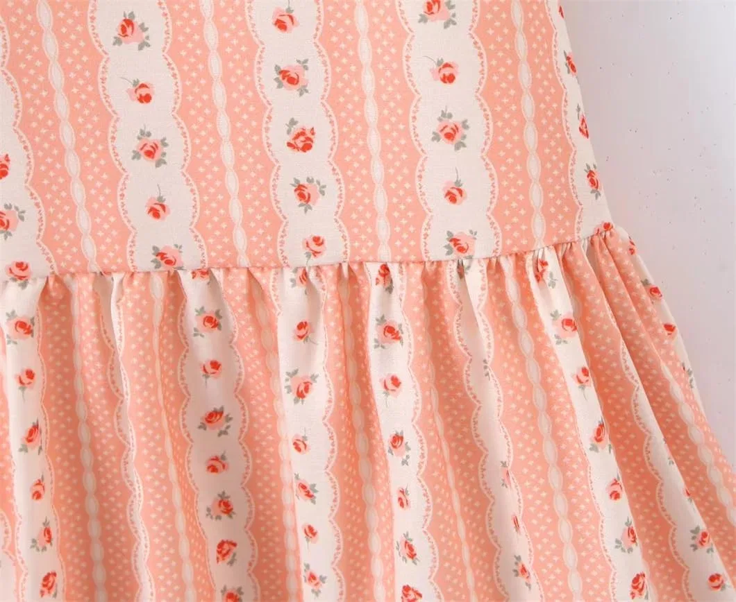 Женское летнее мини-платье с цветочным принтом A-line, Floral — фото 4