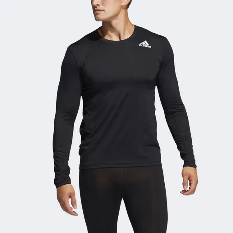 Лонгслив тренировочный Adidas, черный — фото 3