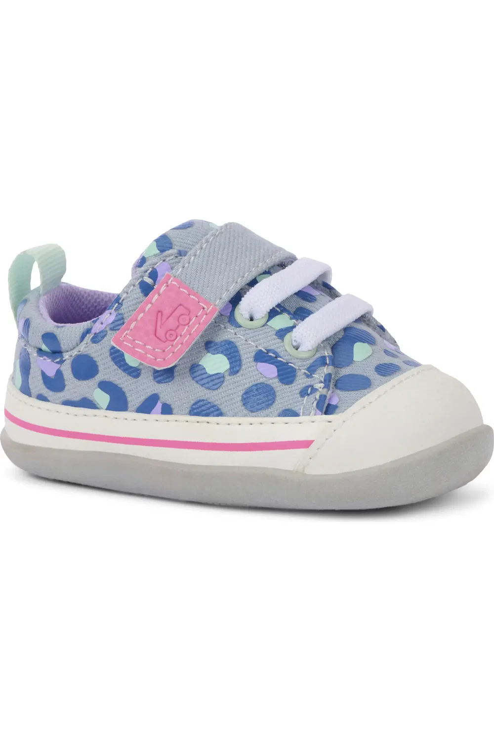 Кроссовки детские для малышей Mini Stevie See Kai Run, Sky Blue/Leopard