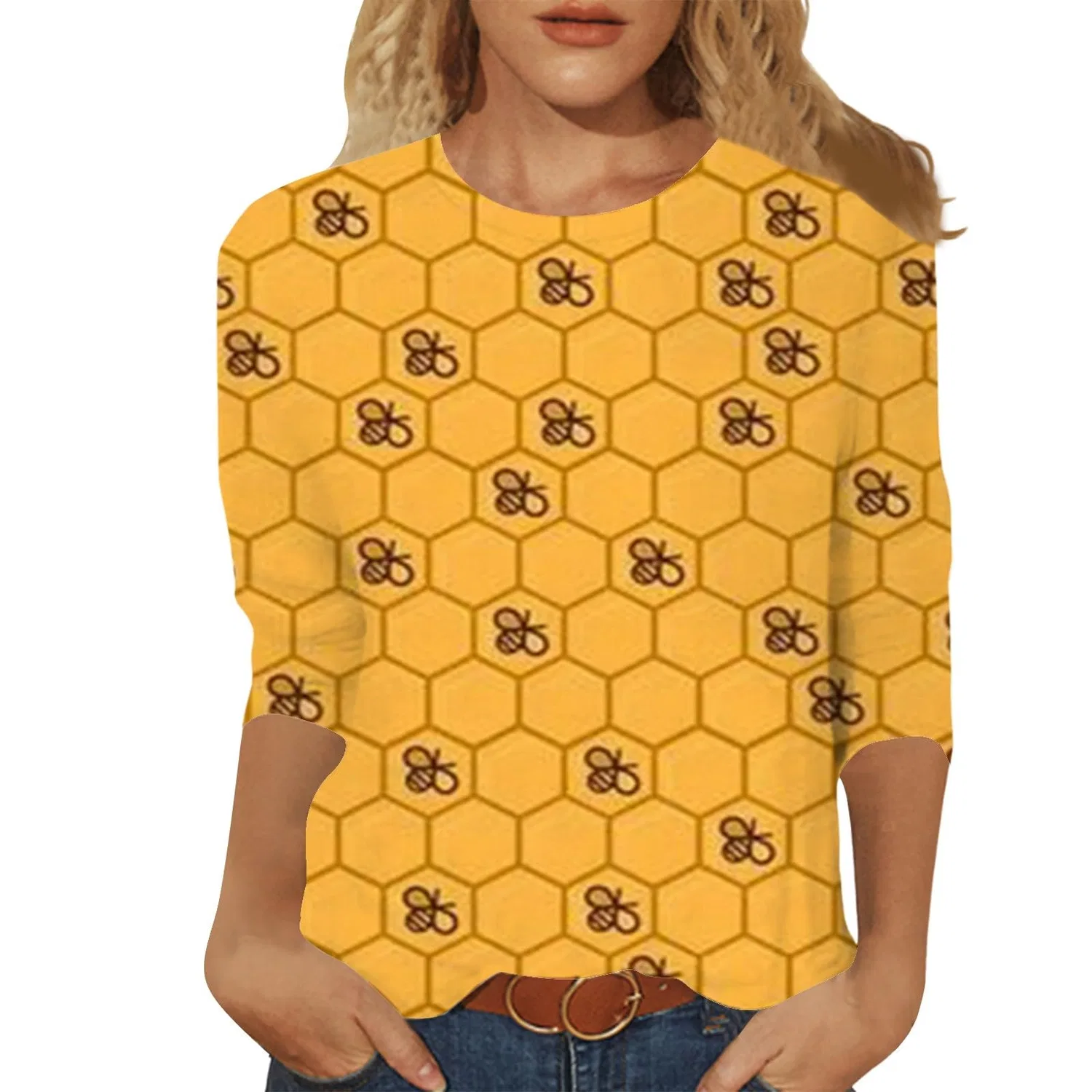 Женская футболка с принтом Plaid Shirt, D-hot Pink
