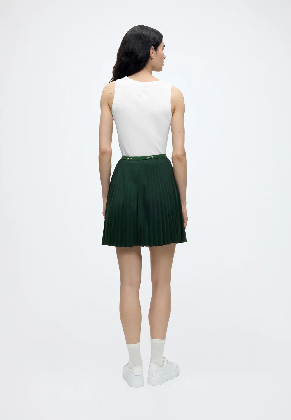 Юбка Lacoste Sinople плиссированная, шифон, однотонная — фото 3