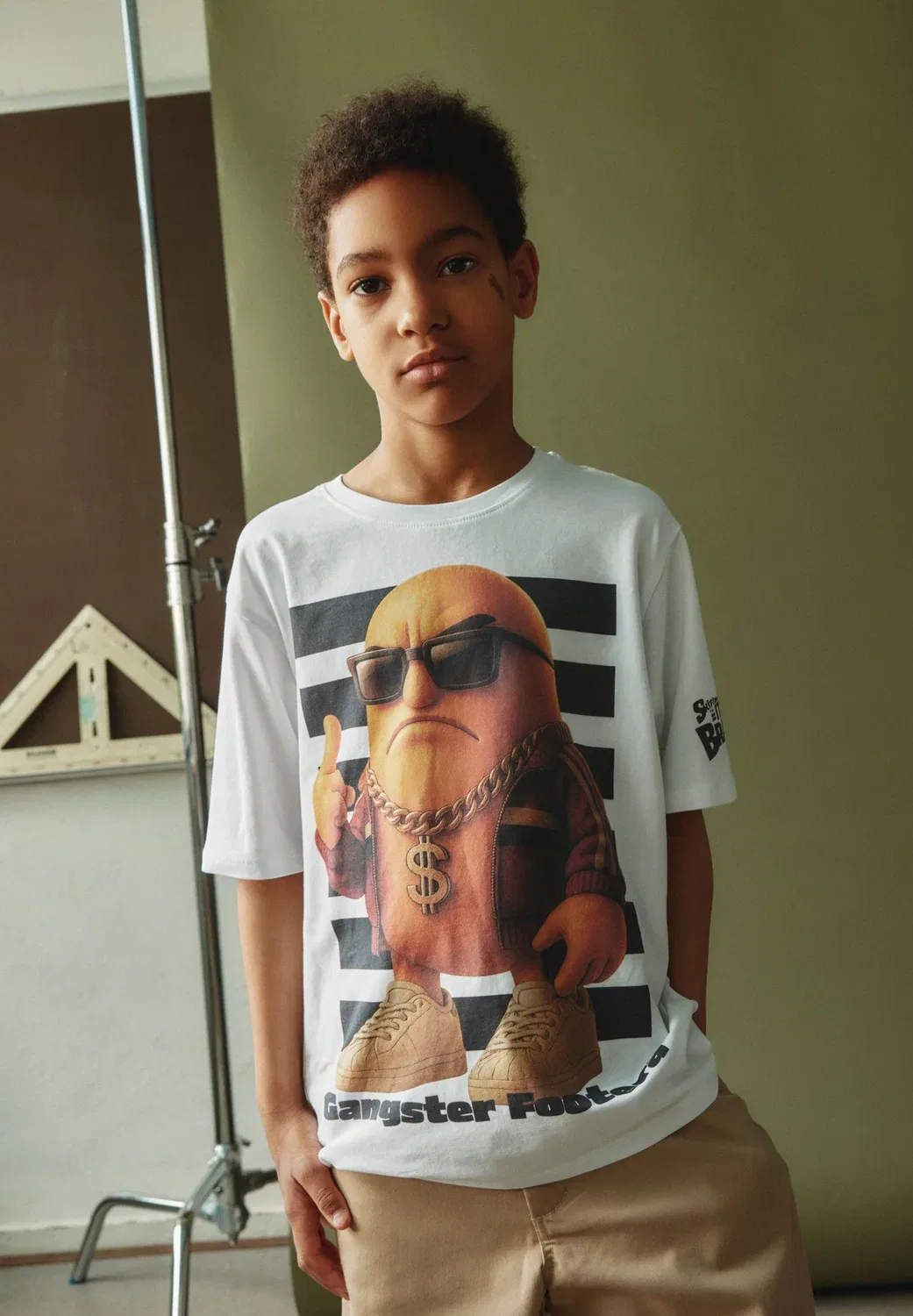 Nkmasp brainr ss nreg top box vde - print t-shirt Name It, Bright White