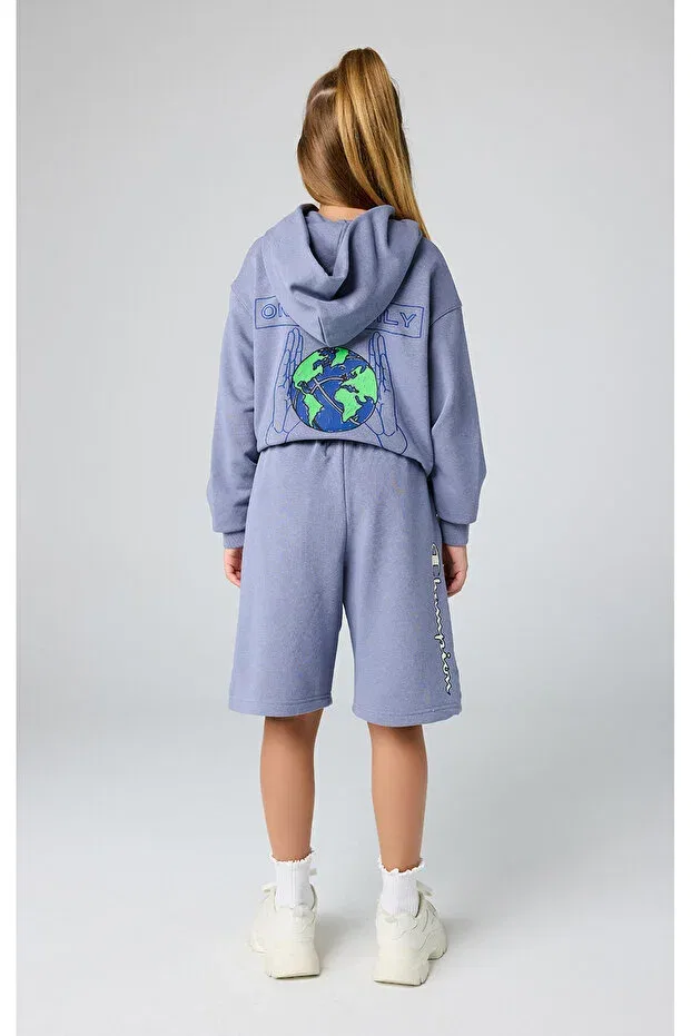 Детские шорты для девочек хлопковые Eco future bermuda organic cotton purple kids shorts-306706-bs160 Champion, Mor-02 — фото 2