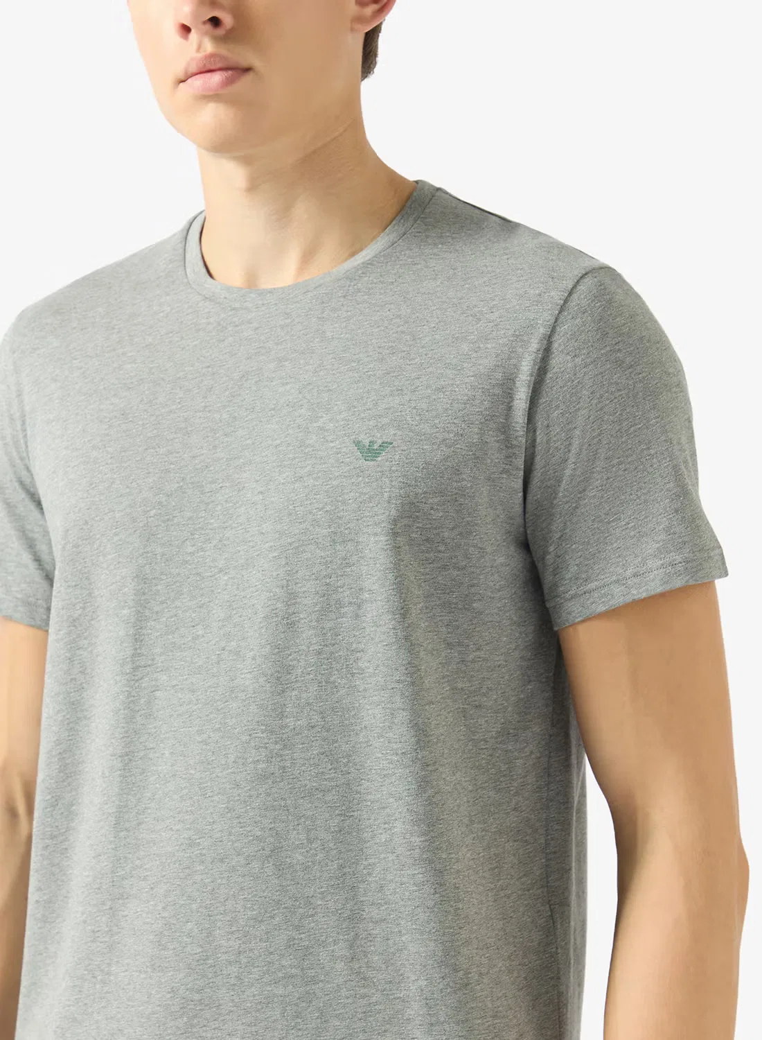 Футболка с логотипом, комплект из 2 штук Emporio Armani, зеленый — фото 4