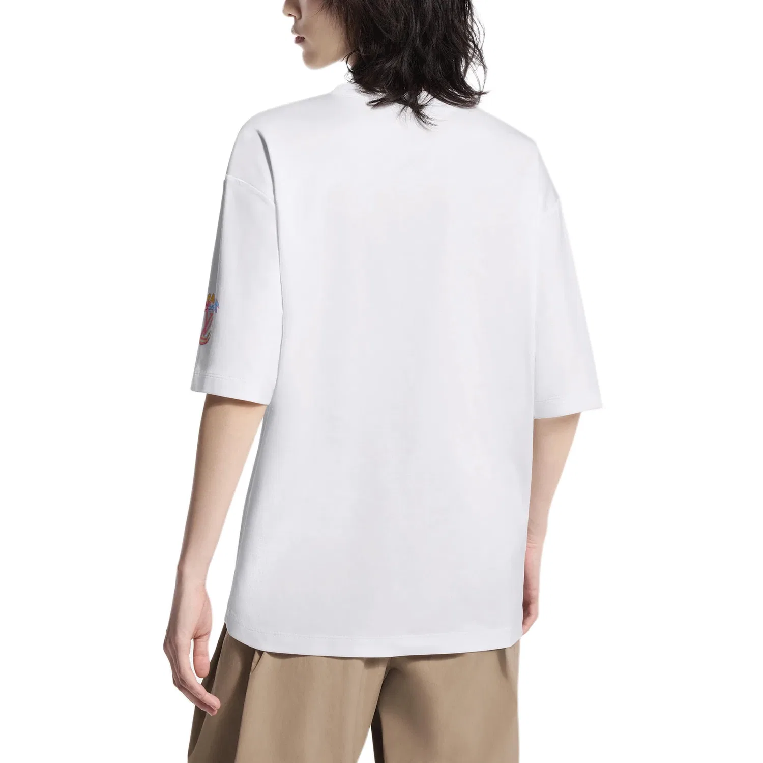 Женская футболка с круглым вырезом, свободного кроя Circle T Shirts, LOUIS VUITTON, White — фото 4