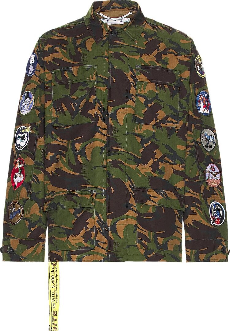 

Куртка Off-White Camo Patch Field Jacket 'Army Green', зеленый