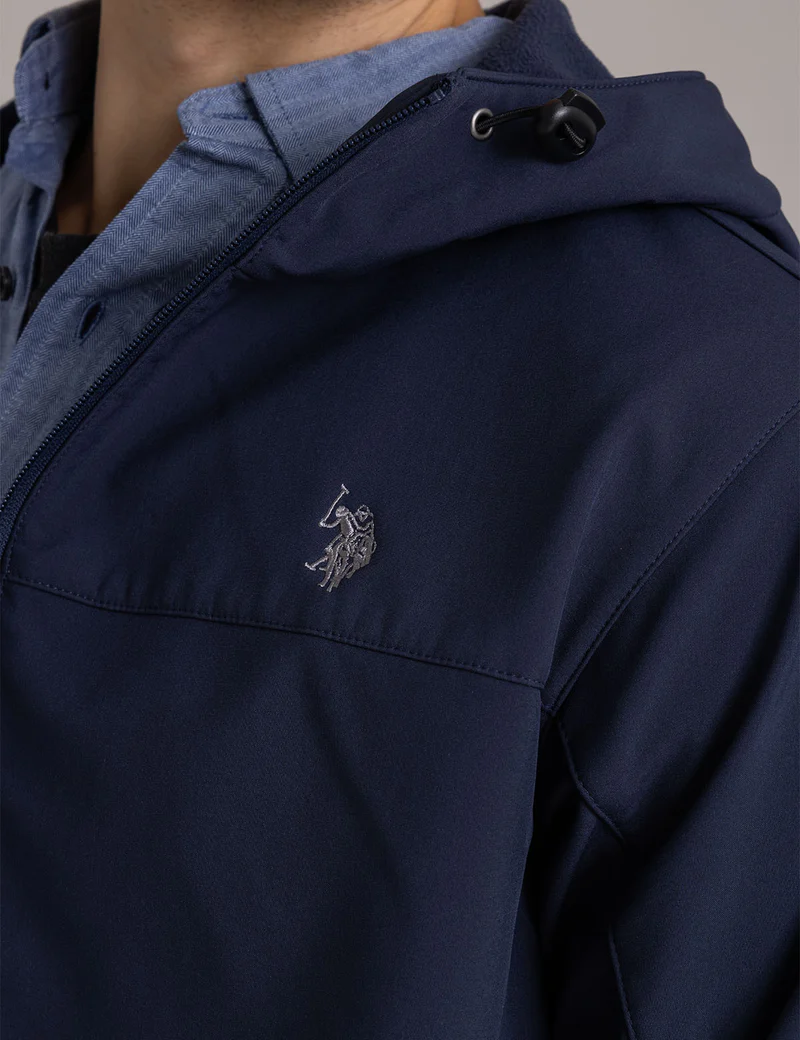 Куртка U.S. Polo Assn Polar Fleece Bonded Wordmark, темно-синий — фото 4