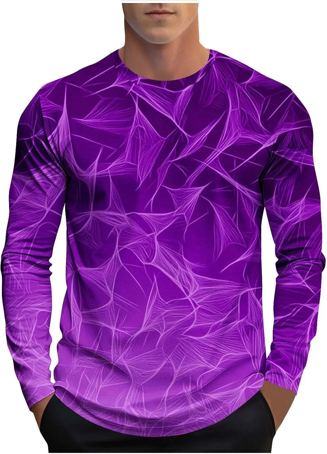 

Футболка с 3D принтом в виде пламени для мужчин, длинный рукав Sdeycui