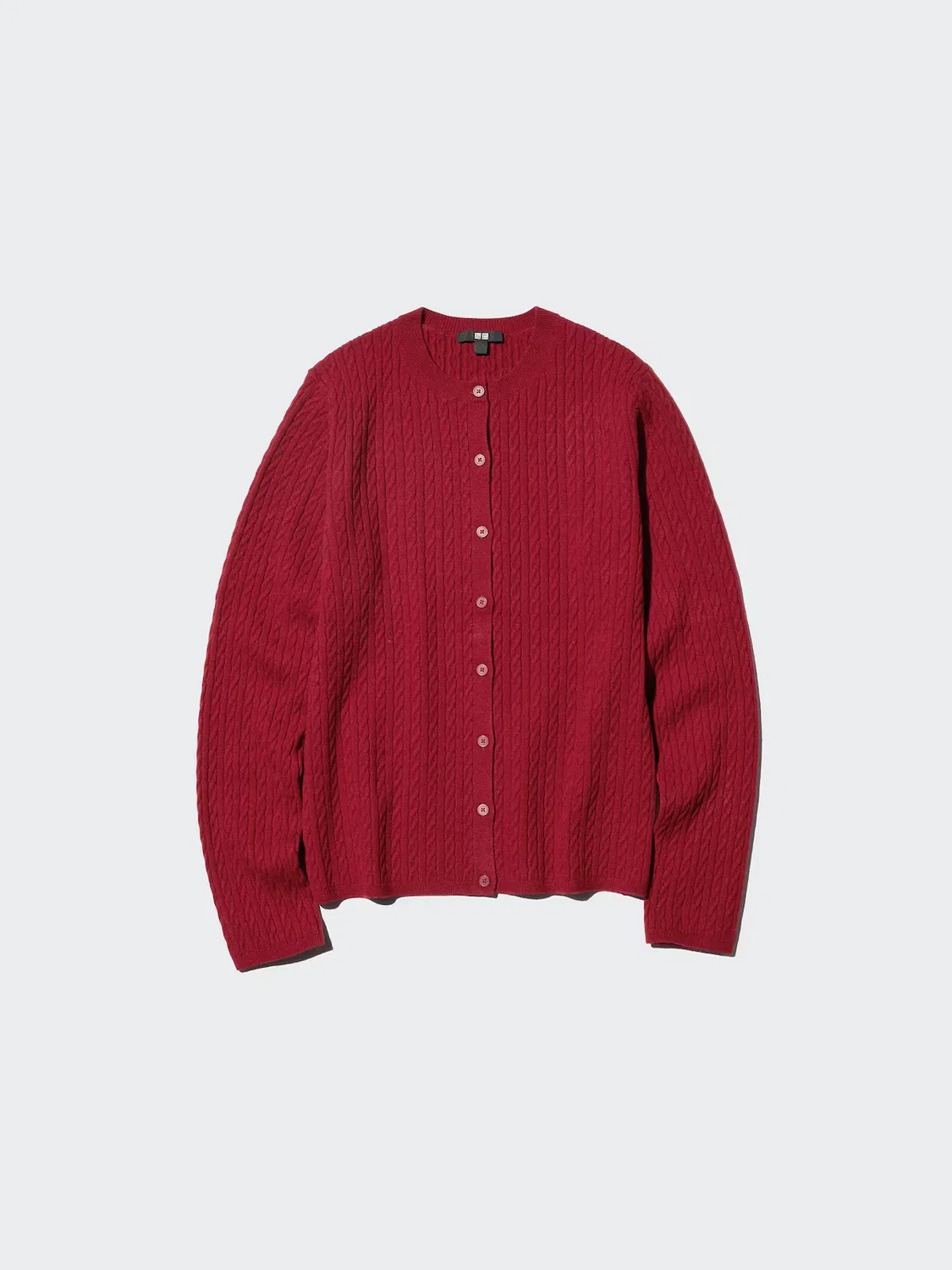 Кардиган Uniqlo, базовый свитер, темно-зеленый — фото 4