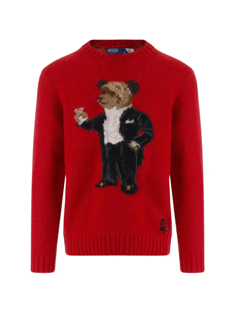 Джемпер с медведем-мартини POLO RALPH LAUREN, красный