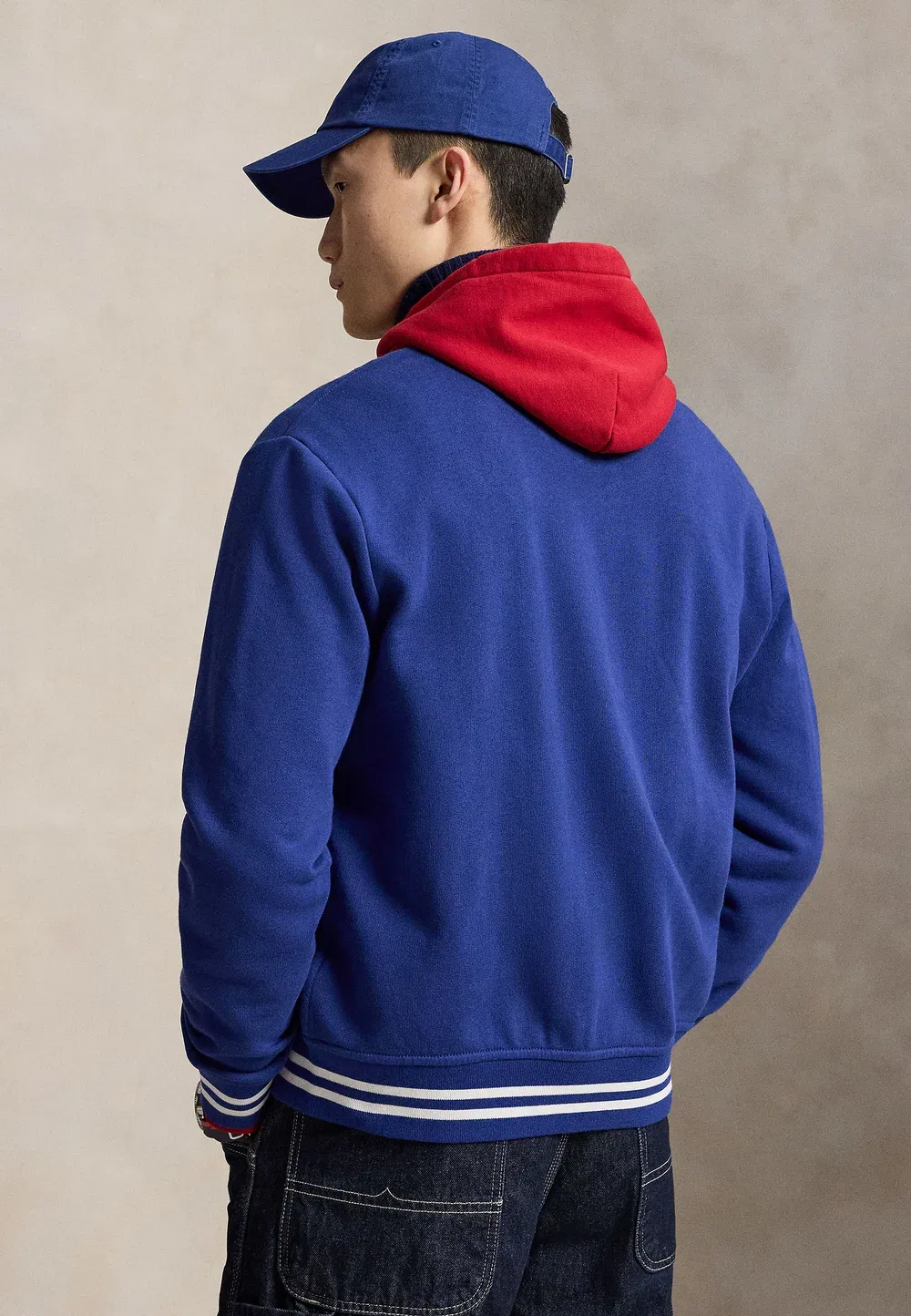 Бейсбольная куртка Big Pony - куртка-бомбер Polo Ralph Lauren, Blue Yacht/White — фото 3