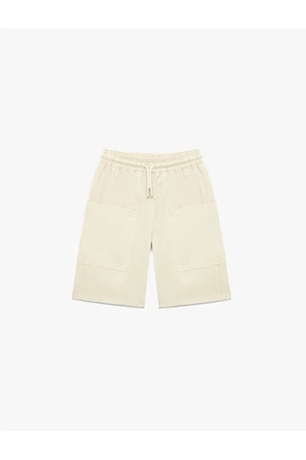 Детские шорты для мальчиков хлопковые cargo Koton, Beige