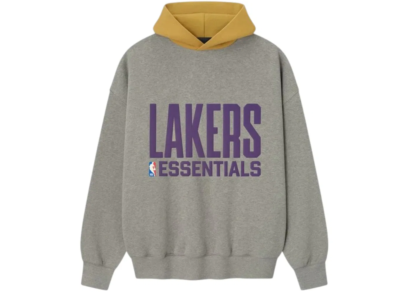 Мужской худи с принтом Lakers Fear of God Essentials, Concrete Heather/Canyon