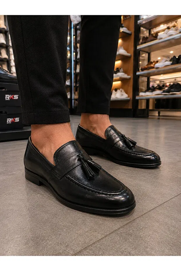 Детские туфли для мальчиков с кисточками Rks Shoes, Black