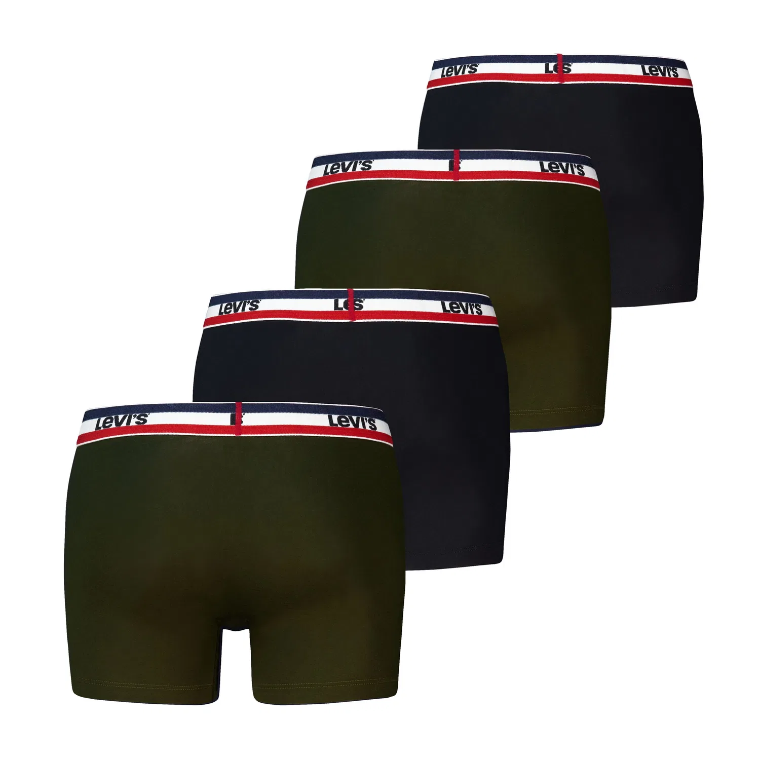 Мужские боксеры из хлопка с эластаном Levi's, Khaki/Black — фото 2