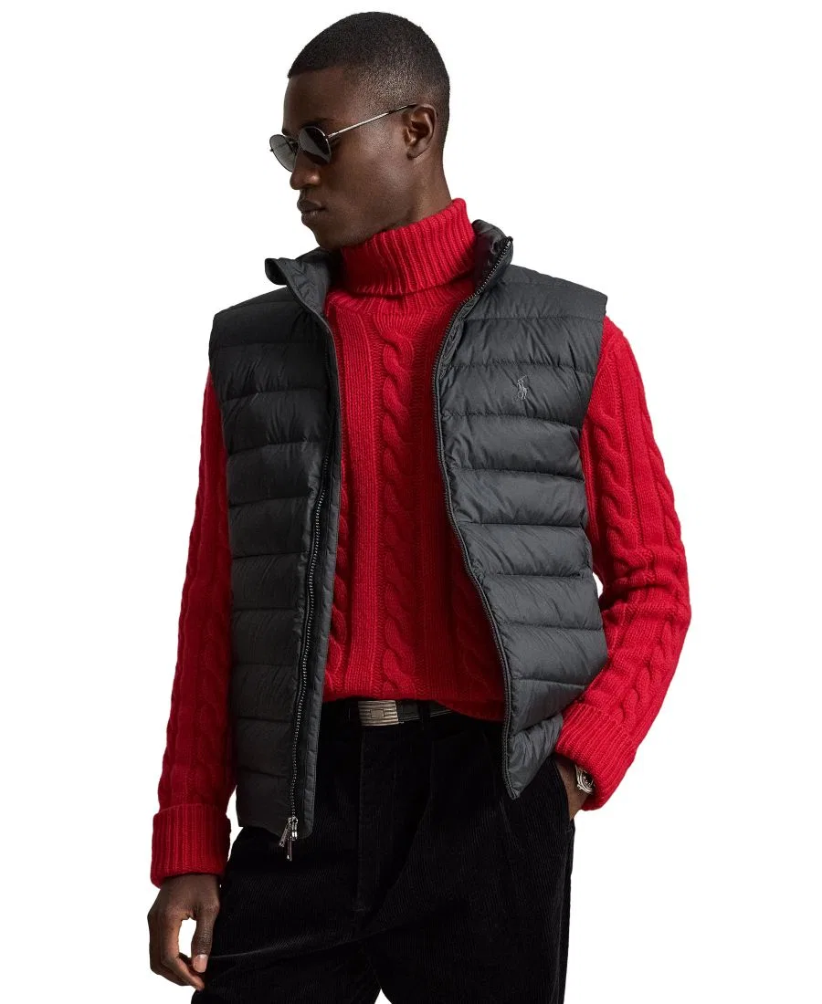 Утепленный жилет с капюшоном, модель The Colden Polo Ralph Lauren, Polo Black