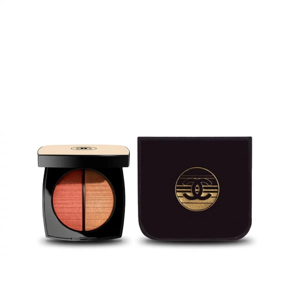 Женский хайлайтер-румяна с фланелевым чехлом, модель Sunset, CHANEL, Beige