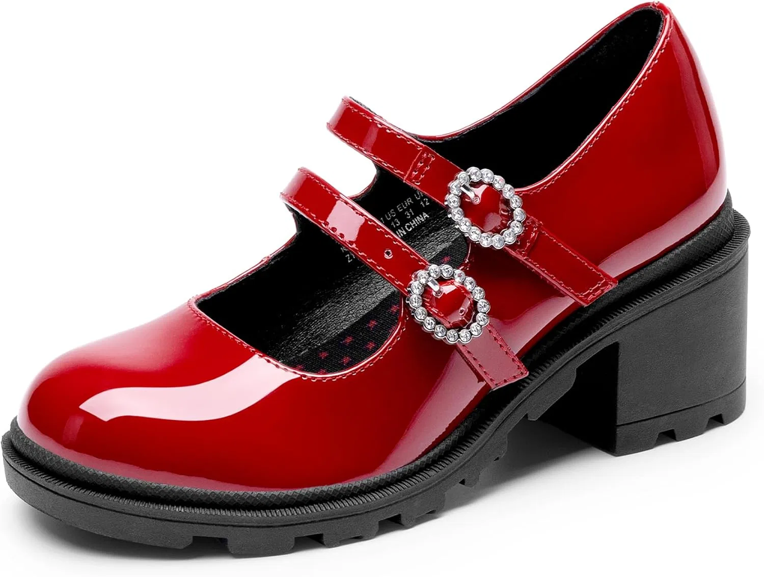 Детские туфли Мэри Джейн на платформе для девочек DREAM PAIRS, Red
