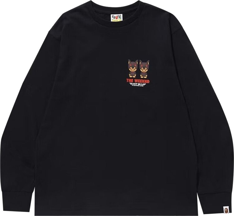 

Лонгслив BAPE x XO The Weeknd Long-Sleeve Tee 'Black', черный