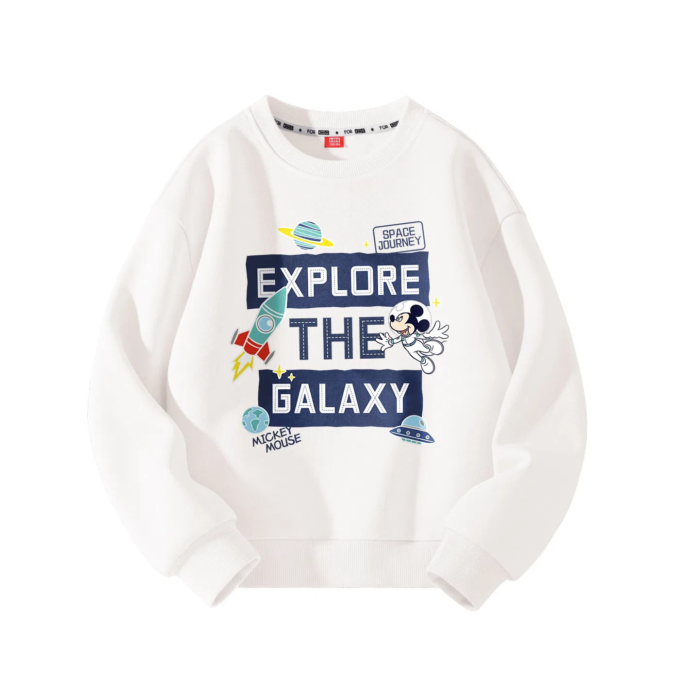 Детский свитшот с принтом Disney Di Space Wonder White