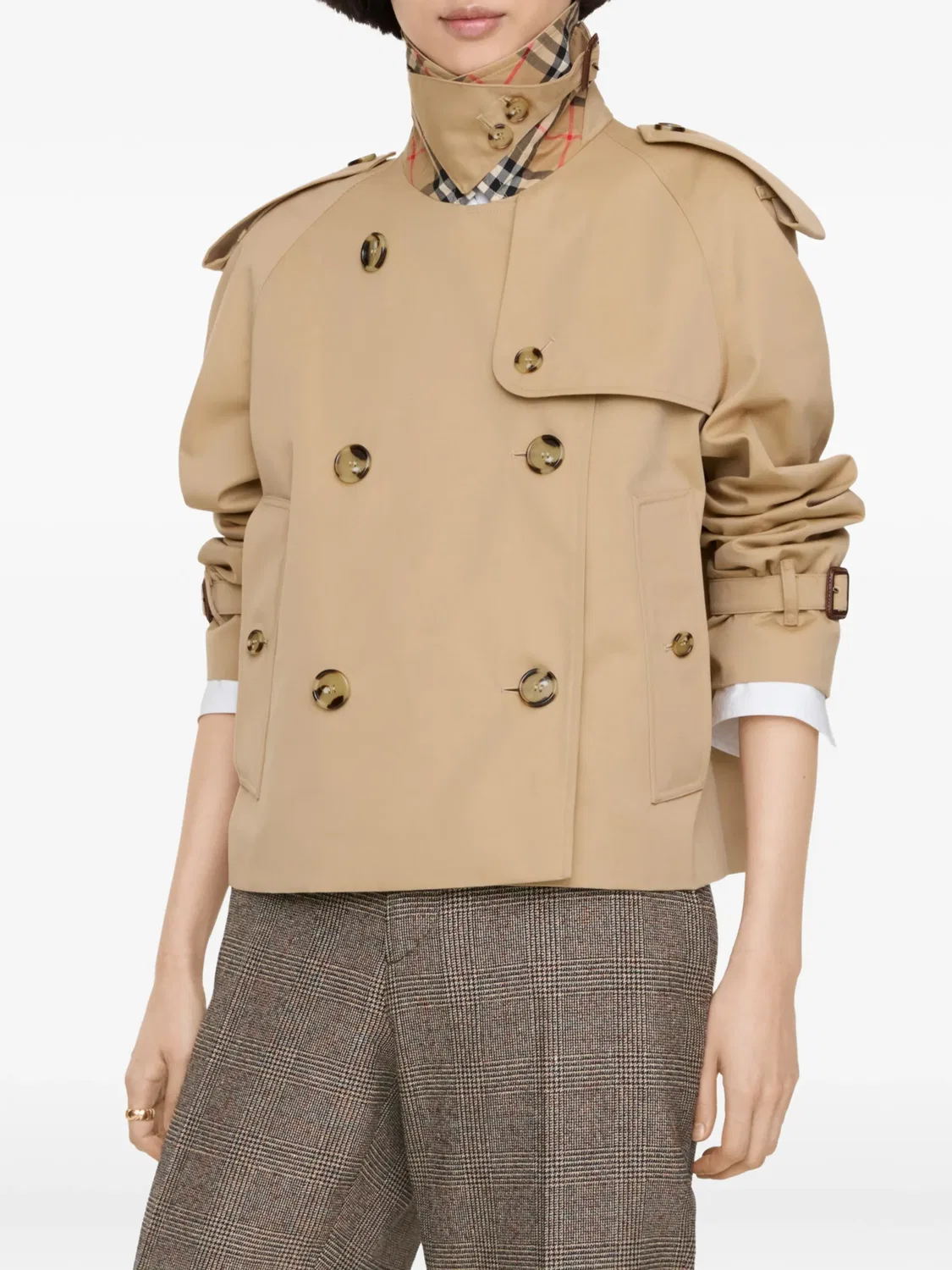Укороченный тренч Mayfair Heritage Burberry, нейтральные цвета — фото 3