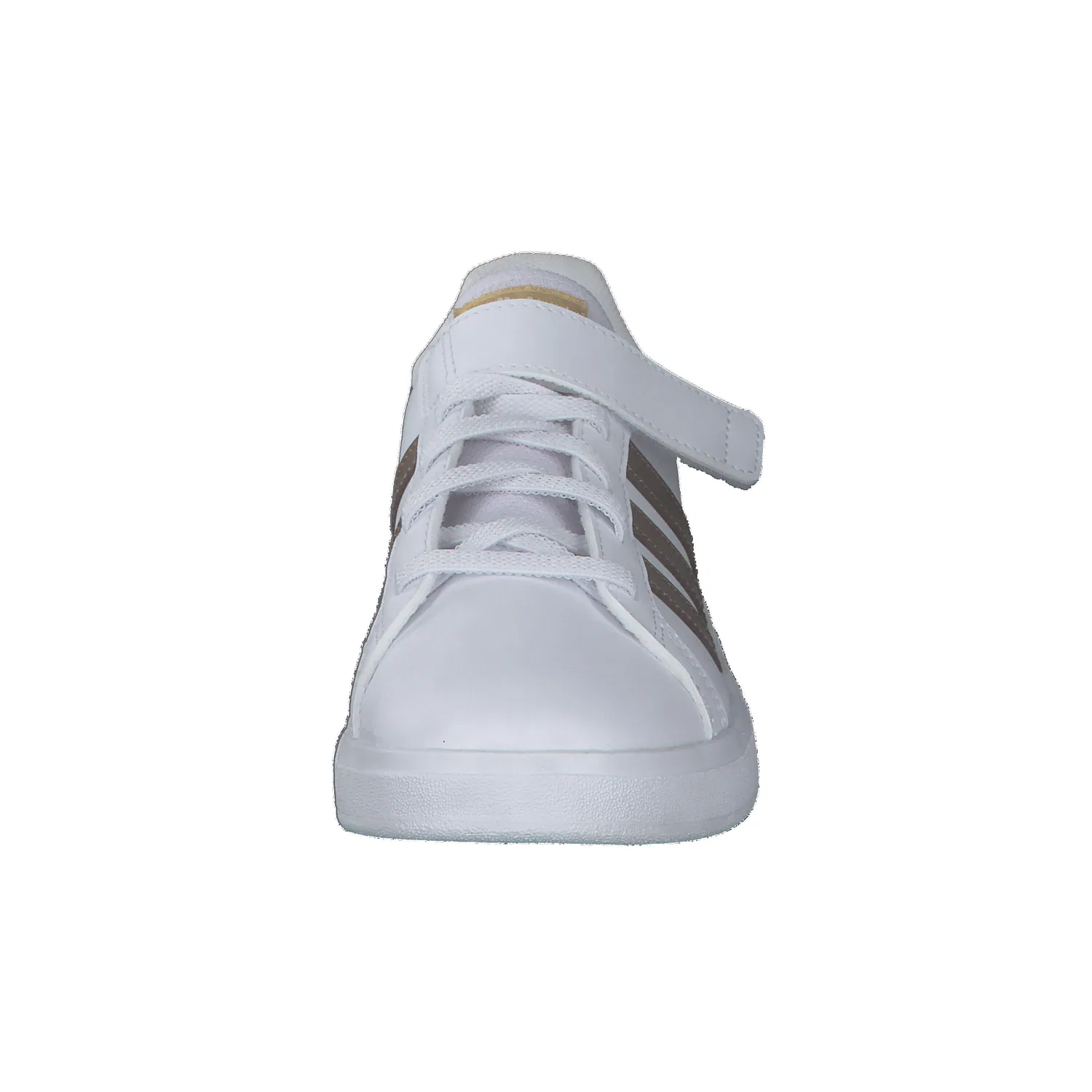 Детские кроссовки с блестящими деталями Grand Court 2.0 EL K, Adidas, Weiss Gold — фото 3