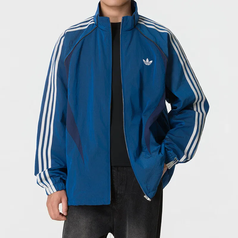 Мужская куртка с воротником-стойкой Blue Adidas Originals, Blue — фото 3
